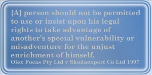 Quote from Olex Focas Pty Ltd v Skodaexpert Co Ltd 1997